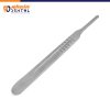 Scalpel Handle Fig. 4 13.5cm grooved stainless steel ergonomic surgical instrument