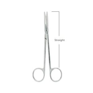 Metzenbaum Dissecting Scissors Straight Fig. 1 – 14.5cm | Fine Stainless Steel Surgical Scissors for Soft Tissue Dissection & Medical Use