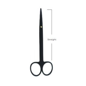 Metzenbaum Black Line Straight Scissors Fig. 1 – 14 cm Precision Surgical Dissecting Scissors, Stainless Steel
