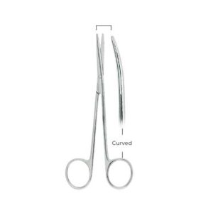 Metzenbaum-Delicate Dissecting Scissors Curved Fig. 2 – 14.5cm | Precision Stainless Steel Surgical Scissors for Fine Soft Tissue Dissection
