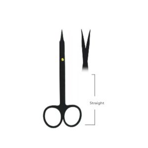 Goldman Fox Black Line Straight Scissors Fig. 1 – 13 cm Precision Surgical Scissors, Stainless Steel