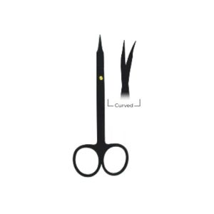 Goldman Fox Black Line Curved Scissors Fig. 2 – 13 cm Precision Surgical Scissors, Stainless Steel