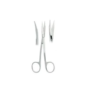 Goldman-Fox Special Gum Scissors Curved Fig. 3 – 13cm | One Blade Serrated Precision Surgical Scissors for Dental & Soft Tissue Procedures