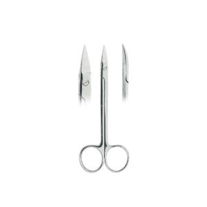 Quinby Gum Scissors Curved Fig. 2 – 12.5cm | High-Precision Stainless Steel Surgical Scissors for Dental, Oral & Soft Tissue Procedures