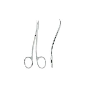 La Grange Gum Scissors Curved Fig. 1 – 10.5cm | One Serrated Blade Surgical Scissors for Precision Dental & Soft Tissue Procedures