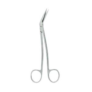 Locklin Gum Scissors Angular Fig. 1 – 16.5cm | One Serrated Blade Surgical Scissors for Precise Dental & Periodontal Procedures