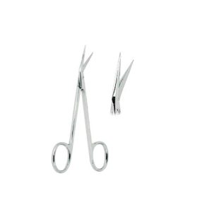 Gum Scissors Angular Fig. 2 – One Blade Serrated Precision Dental Scissors, Stainless Steel