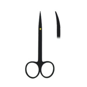 Iris Black Line Scissors Curved Fig. 2BL – 12cm | Precision Surgical Scissors for Medical & Microsurgical Procedures