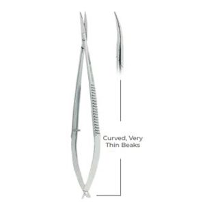 Gum Scissors Curved Fig. 1 – 14.6cm with Very Thin Beaks | Precision Stainless Steel Surgical Scissors for Dental & Soft Tissue Procedures