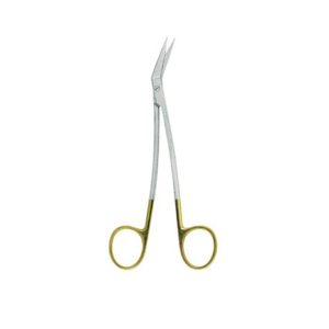 Locklin Gum Scissors Angular Fig. 1TC – 16.5cm with Tungsten Carbide Inserts | Premium Surgical Scissors for Dental & Periodontal Procedures