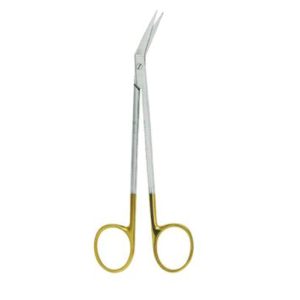 Locklin Gum Scissors Angular Fig. 2TC – 16.5cm with Tungsten Carbide Inserts | High-Precision Surgical Scissors for Dental & Periodontal Procedures