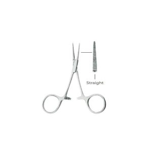 Micro-Mosquito Hemostatic Forceps Straight Fig. 1 – 10cm Stainless Steel Instrument for Precise Blood Vessel Clamping