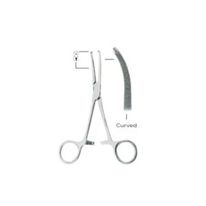 Kocher 1x2 Haemostatic Forceps Curved Fig. 2 – 14cm Surgical Clamp | Stainless Steel Hemostat for Medical & Surgical Use]
