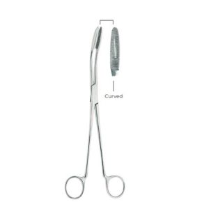 Gross-Maier Dressing Forceps Curved 25cm – Stainless Steel Surgical Instrument for Precise Wound Care and Dressing