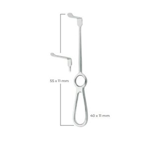 Kocher Retractors 21cm – Surgical Instrument with 40x11mm Blades, Stainless Steel for Effective Soft Tissue Retraction