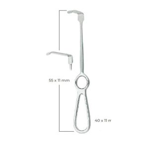 Kocher Retractors 21cm – Stainless Steel Surgical Instrument with 40x11mm Blades for Precise Soft Tissue Retraction