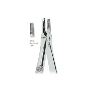 Extracting Forceps Fig. 2 – Serrated Tips for Upper Incisors & Canines | Dental Extraction Instrument