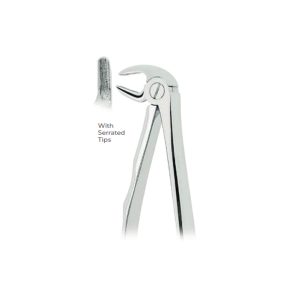 Extracting Forceps with Coderella handle With serrated tips  for Lower premolars   Fig. 13