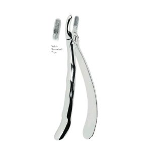 Extracting Forceps with Anatomically Shaped handle With serrated tips for Upper molars, right  Fig. 17