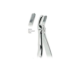 Extracting Forceps with Anatomically Shaped handle With serrated tips for  Upper molars, Ieft  Fig. 18