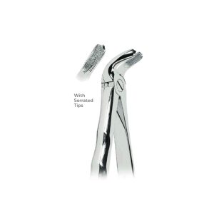 Extracting Forceps with Anatomically Shaped Handle Fig. 21 – Serrated Tips for Lower Molars – Precision Dental Extraction Tool