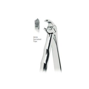Extracting Forceps with Anatomically Shaped Handle Fig. 22 – Serrated Tips for Lower Molars – Precision Dental Extraction Instrument