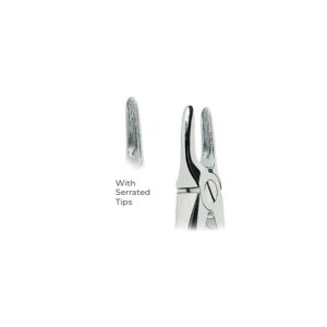 Extracting Forceps Fig. 29 – Serrated Tips for Upper Roots – Precision Dental Extraction Instrument