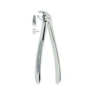 Extracting Forceps Fig. 59 – Serrated Tips for Lower Roots – Precision Dental Extraction Instrument