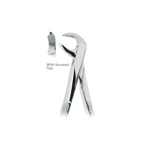 Extracting Forceps Fig. 73 – Serrated Tips for Lower Molars – Precision Dental Extraction Instrument