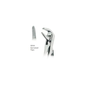 Extracting Forceps with Coderella Handle Fig. 74 – Serrated Tips for Lower Roots – Precision Dental Extraction Instrument