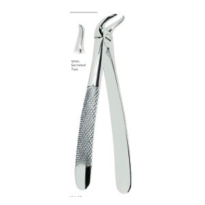 Extracting Forceps Fig. 87 – Serrated Tips for Lower Decayed Molars or Broken Crowns – Precision Dental Extraction Instrument