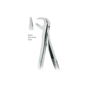 Extracting Forceps Fig. 99 – Serrated Tips for Lower Molars with Broken Crowns – Precision Dental Extraction Instrument