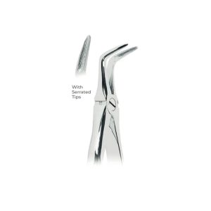 Extracting Forceps with Coderella Handle Fig. 145 – Serrated Tips for Lower Roots – Precision Dental Extraction Tool
