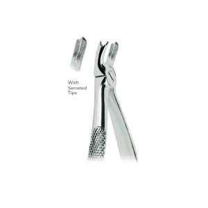 Extracting Forceps Fig. 65L – Serrated Tips for Upper Molars (Left) – Precision Dental Extraction Instrument