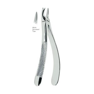 Extracting Forceps Fig. 66L – Serrated Tips for Upper Molars (Left) – Precision Dental Extraction Instrument