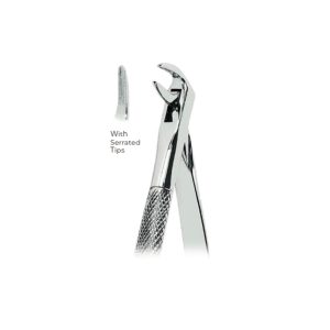 Extracting Forceps Fig. 74M – Serrated Tips for Lower Roots – Precision Dental Extraction Instrument