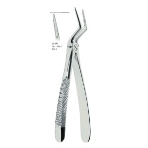 Extracting Forceps Fig. 51LX – Serrated Tips for Upper Roots – Precision Dental Extraction Instrument