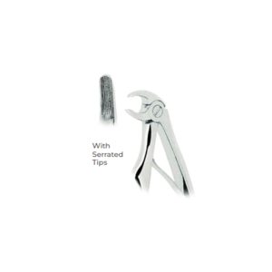 Extracting Forceps for Children Fig. 5 – Klein Pattern with Serrated Tips for Lower Incisors – Precision Pediatric Dental Extraction Instrument