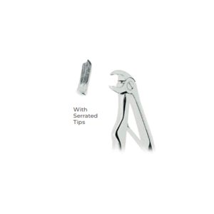 Extracting Forceps for Children Fig. 6 – Klein Pattern with Serrated Tips for Lower Molars – Precision Pediatric Dental Extraction Tool