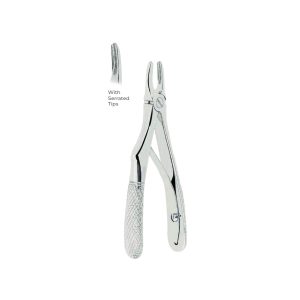 Extracting Forceps for Children Fig. 137 – Klein Pattern with Serrated Tips for Upper Incisors – Precision Pediatric Dental Extraction Instrument