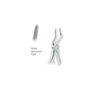 Extracting Forceps for Children Fig. 51S – Klein Pattern with Serrated Tips for Upper Roots – Precision Pediatric Dental Extraction Tool