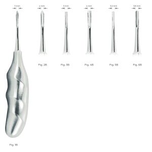 Bein Root Elevator Fig. 4B – 4mm Stainless Steel Dental Tool with Anatomically Shaped Handle for Precision