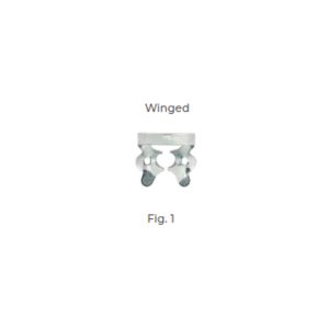 Dental Clamp Fig 1 – Winged Clamp for Premolars, Adjustable Jaws for Gingival Line Shapes, Ideal for Rubber Dam Isolation