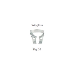 Dental Clamp Fig 26 – Wingless Clamp for Upper Molars, Ideal for Secure Rubber Dam Isolation in Restorative Procedures