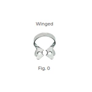 Dental Clamp Fig 0 – Winged Clamp for Premolars with Small, Elongated, or Narrow Collars, Ensures Secure Rubber Dam Placement