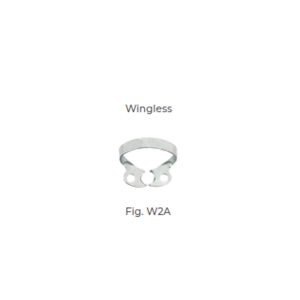 Dental Clamp Fig W2A – Winged Clamp for Premolars with Elongated Collars, Ideal for Rubber Dam Isolation in Dental Procedures