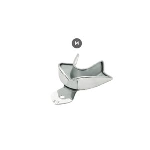 Professional  New Super High Grip Perforated S.S. Impression Tray Medium Sized (M), L3 – 76×57 mm for small upper arch molding