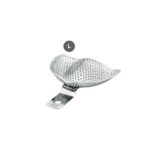Perforated S.S. impression trays with retention rim for total dentures Large Sized (L) for Upper edentulous jaw, U61