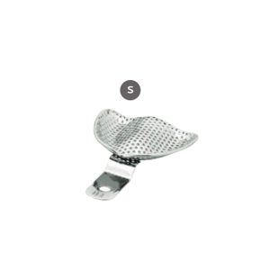 Professional Perforated S.S. impression trays with retention rim Small Sized (S) for upper or lower jaw’s contours, U64 Dental Tray