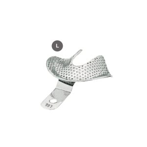 Professional Perforated S.S. impression trays with retention rim Large Sized (L) for accurate impressions of larger jaws, L66